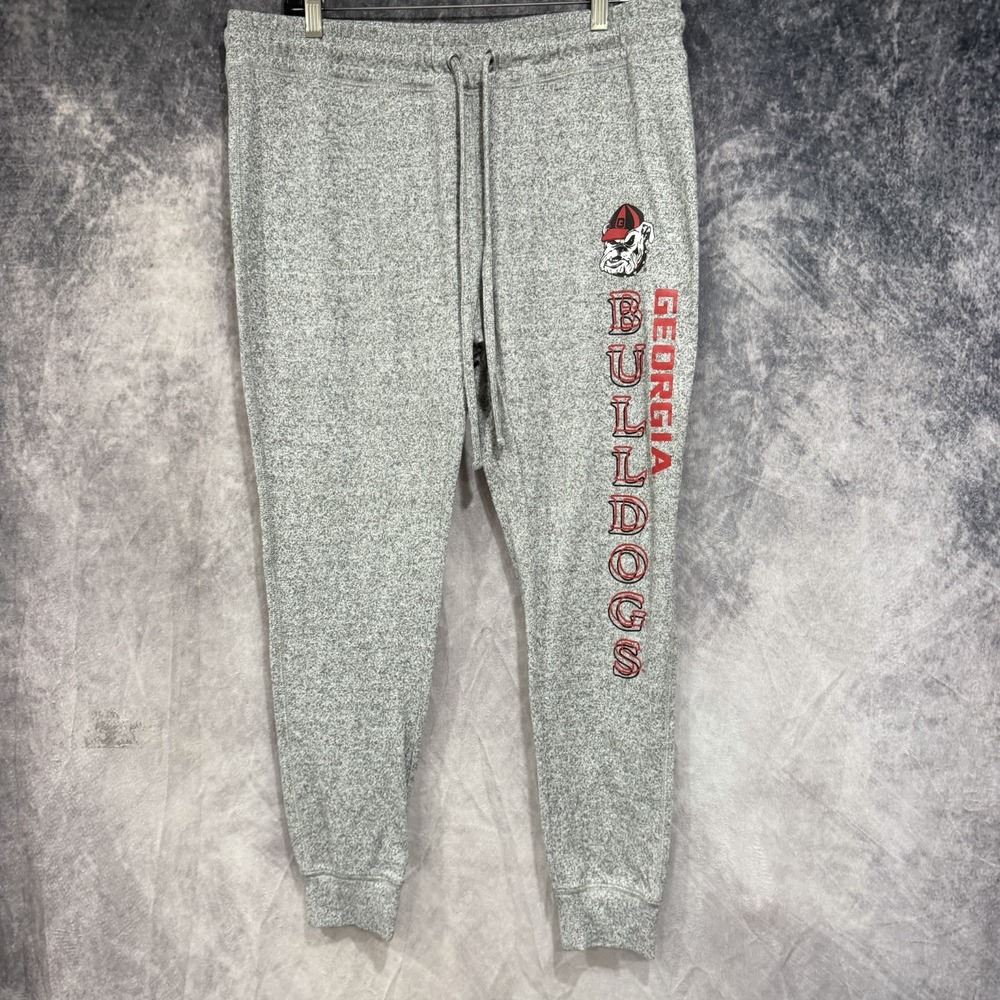 Georgia Bulldogs Sweatpants Mens XL Gray Joggers Athletic Lounge Gym NCAA